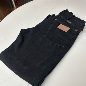 Wrangler Men's Black Denim Jeans